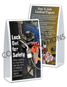 Lockout/Tagout - Safety - Table-top Tent Cards