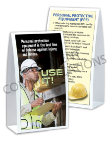 PPE - Use It - Table-Top Tent Cards