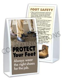 PPE – Protect Your Feet Table-top Tent Cards