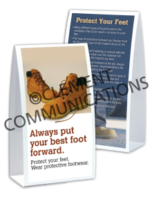 PPE - Footwear - Table-Top Tent Cards