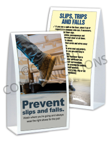 Slips, Trips, Falls – Prevent – Table-top Tent Cards