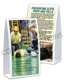 Slips, Trips, Falls - Deadly – Table-top Tent Cards