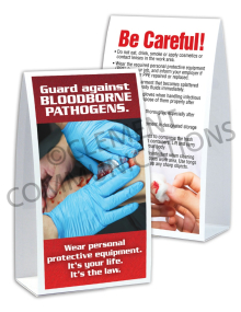 Bloodborne Pathogens – PPE – Table-top Tent Cards
