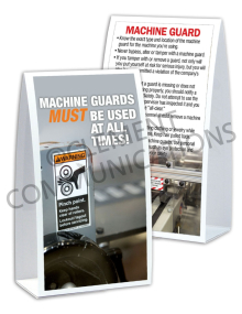Machine Guards – Don't Remove – Table-top Tent Cards