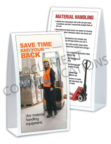 Material Handling – Electric Pallet Jack – Table-top Tent Cards