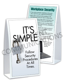 Security – It's Simple – Table-top Tent Cards 