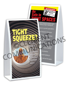 Confined Spaces – Tight Squeeze – Table-top Tent Cards