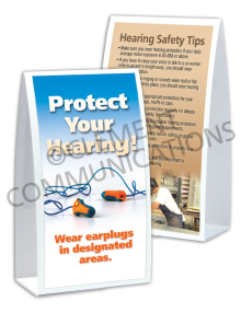 Hearing Protection - Earplugs - Table-top Tent Cards