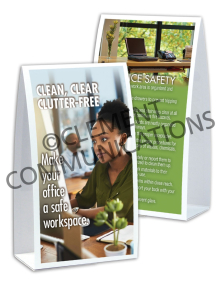 Office Safety - Clean - Table-top Tent Cards