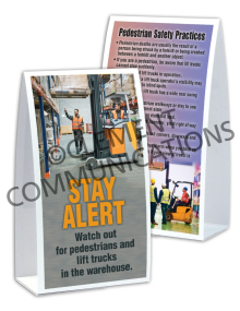 Warehouse Safety - Pedestrians - Table-top Tent Cards