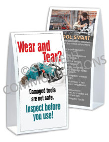Tool Safety - Wear and Tear - Table-top Tent Cards