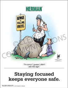General Safety - Stay Focused Poster