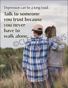 Depression can be a Long Road Poster