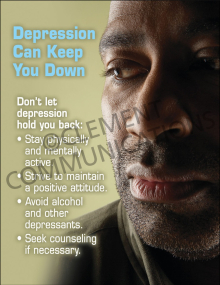Depression can Keep You Down Poster