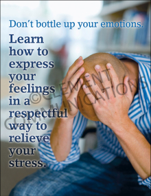 Don't Bottle Up Your Emotions Poster