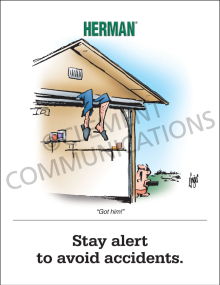 Stay Alert-Avoid Accidents Poster