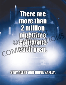 There Are More Than 2 Million Nighttime Collisions Poster