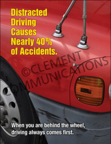 Distracted Driving Causes Accidents Poster