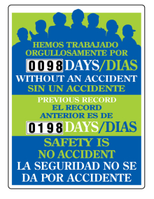 Stock Scoreboards - Safety Is No Accident (Bilingual)