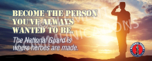 Become The Person - Military Banner