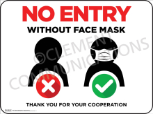 No Entry Without Face Mask