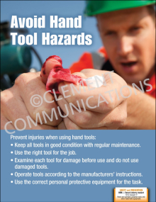 Hand Tool Hazards Poster