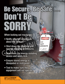 Be Safe, Be Secure ... Don't Be Sorry Poster