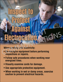 Inspect to Protect Against Electrocutions Poster