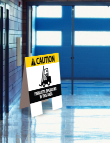 CAUTION Forklift Indoor Floor Sign