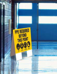 PPE Required Indoor Floor Sign