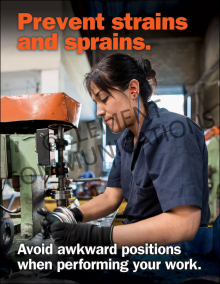 Prevent Strains And Sprains Poster