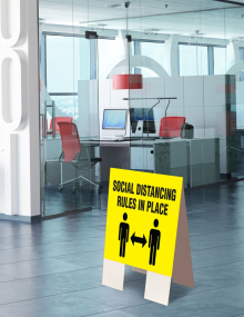 Social Distance Indoor Floor Sign