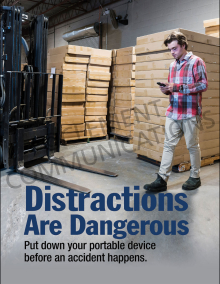 Distractions Are Dangerous Poster