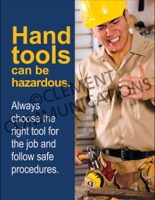 Hand  Tools Can Be Hazardous Poster