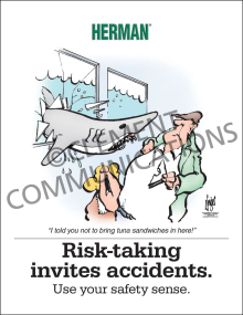 Risk-taking Invites Accidents Poster