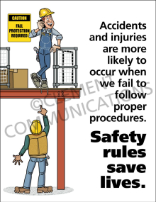Safety Rules Save Lives Poster