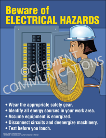 Beware of Electrical Hazards Poster