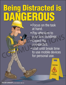 Being Distracted is Dangerous Poster
