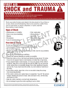 First Aid - Shock and Trauma Poster