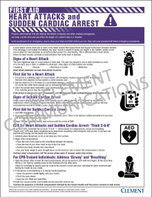 First Aid - Heart Attacks and Sudden Cardiac Arrest Poster