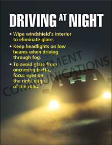 Winter Hazards - Night Driving - Poster