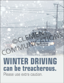 Winter Hazards - Snowy Roads - Poster