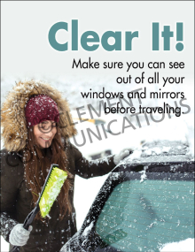 Winter Hazards - Clear It - Poster