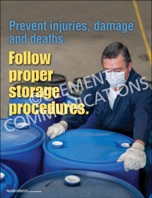 Follow Proper Storage Procedures Poster