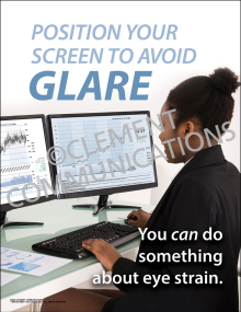 Position Your Screen to Avoid Glare Poster