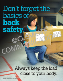 Don't Forget the Basics of Back Safety Poster