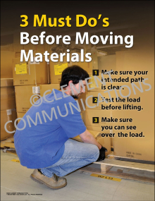 3 Must Do's Before Moving Materials Poster