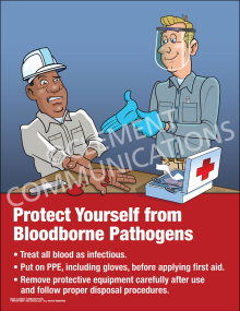 Protect Yourself From Bloodborne Pathogens Poster