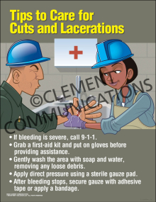 Tips to Care for Cuts and Lacerations Poster