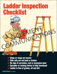 Ladder Inspection Checklist Poster